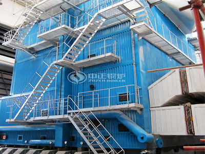 中國醫大29-46MW DHL角管式水管熱水鍋爐項目